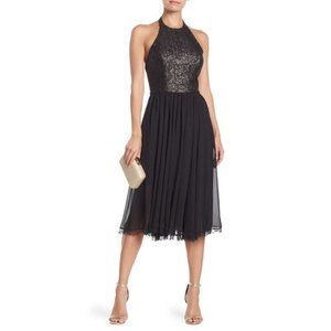 Dress the Population Tatiana Gold Black Sequin